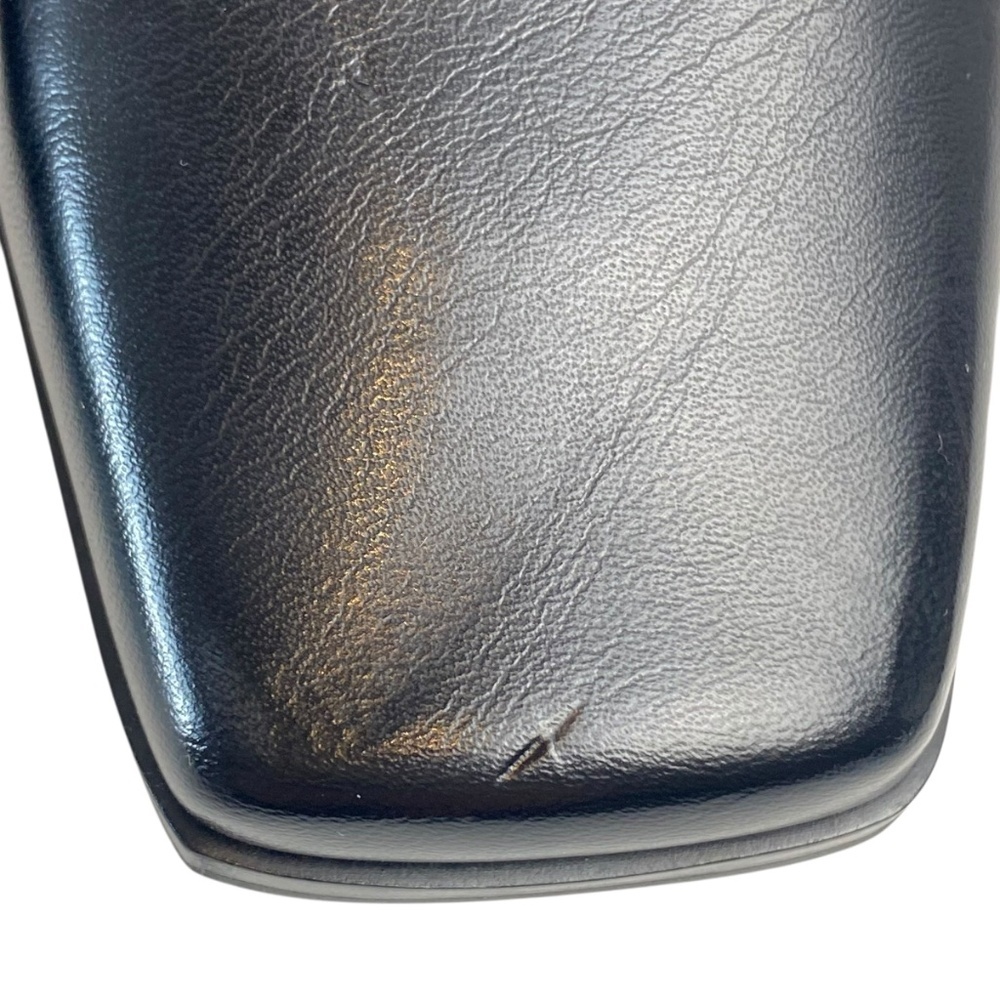 FRANCO SARTO Faux Leather Square Toe Slip-On Block Heel Booties in Black Size 8 - Picture 10 of 11